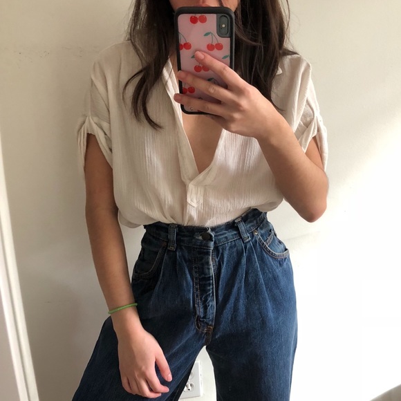 Vintage Tops - Gauzy Ivory Blouse